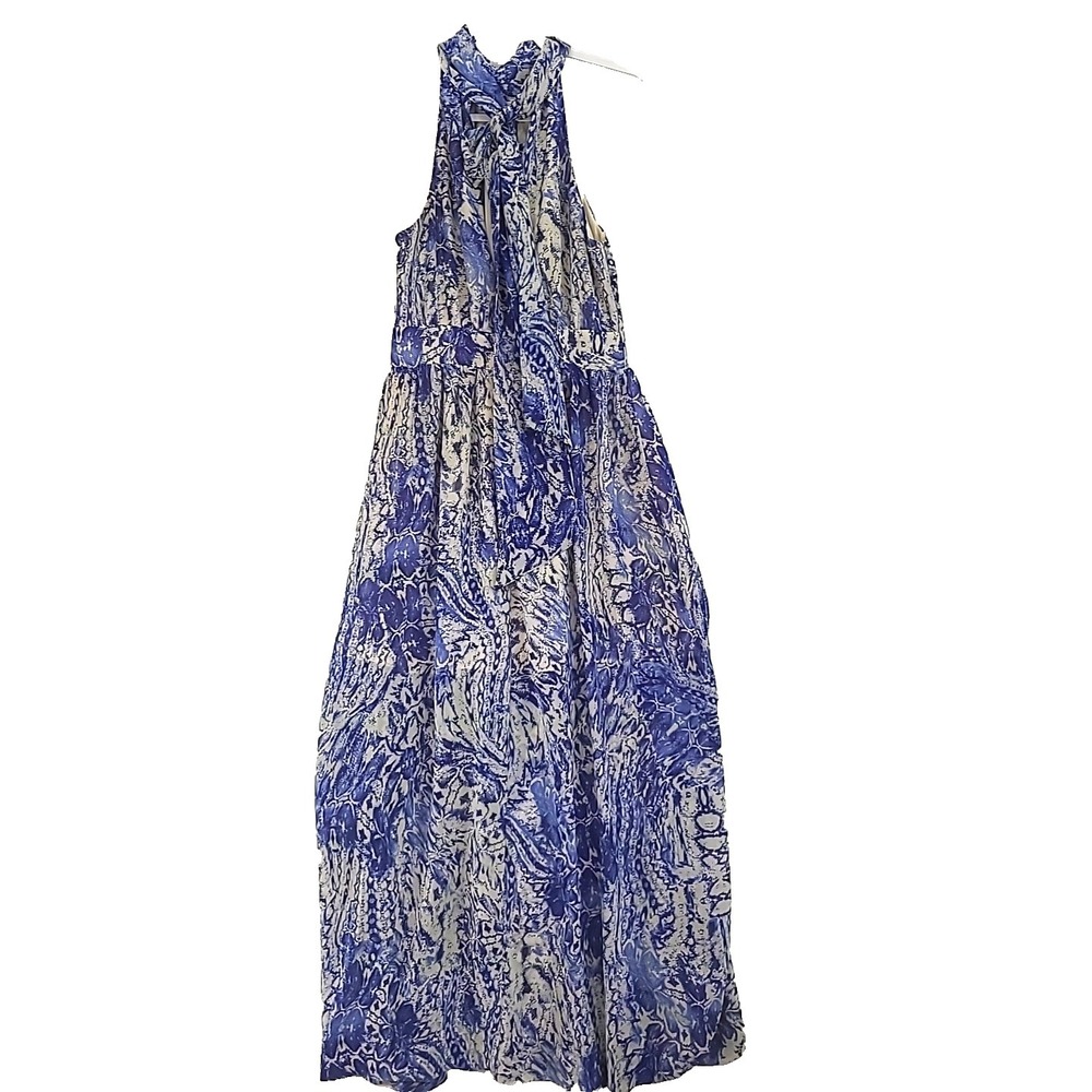 Ark & Co Maxi Dress Halter Top Tie Back Neck S Sm Festival Party Beach